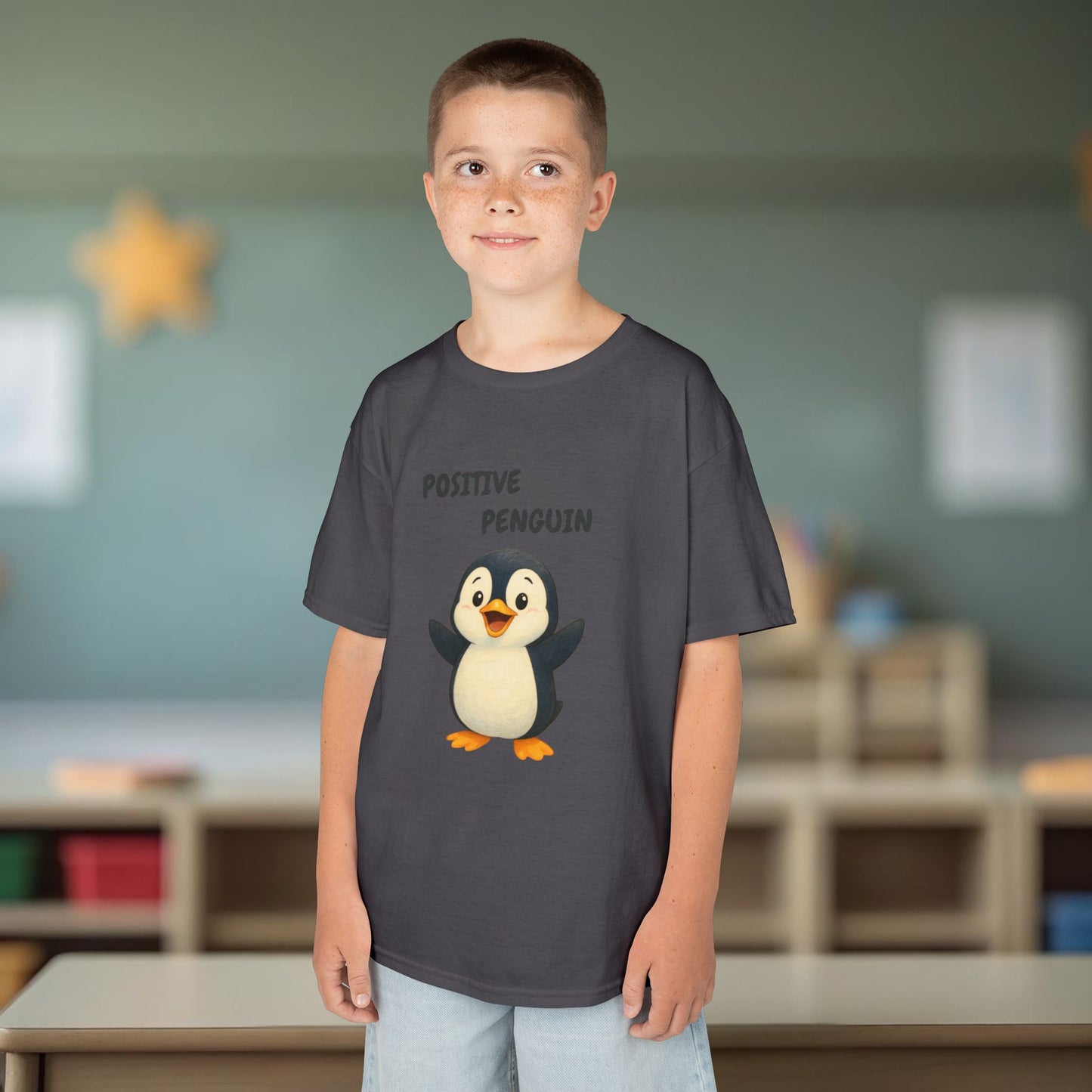 Comfy Kids Tee - Positive Penguin