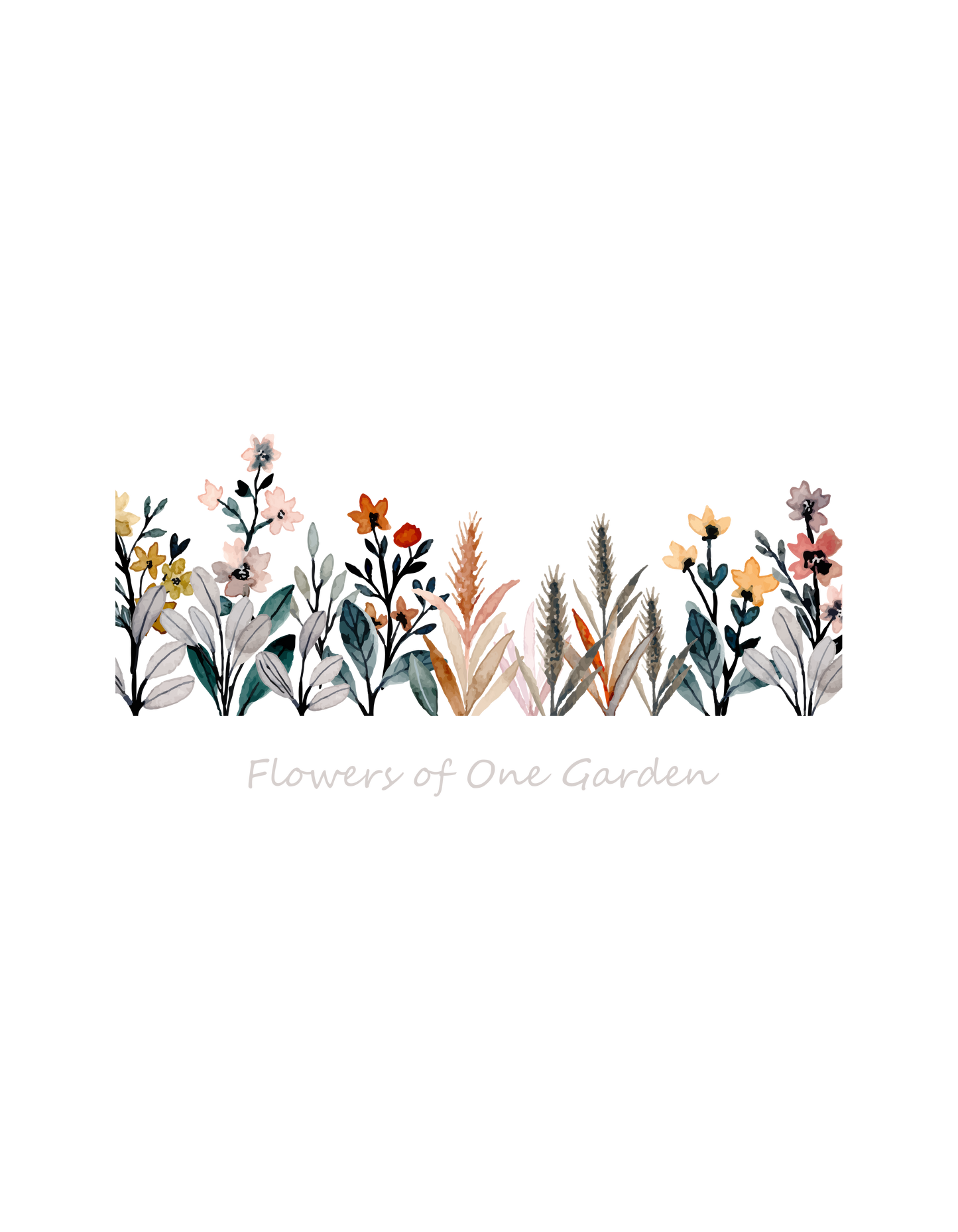 Women's Low Top Sneakers - Flowers of One Garden