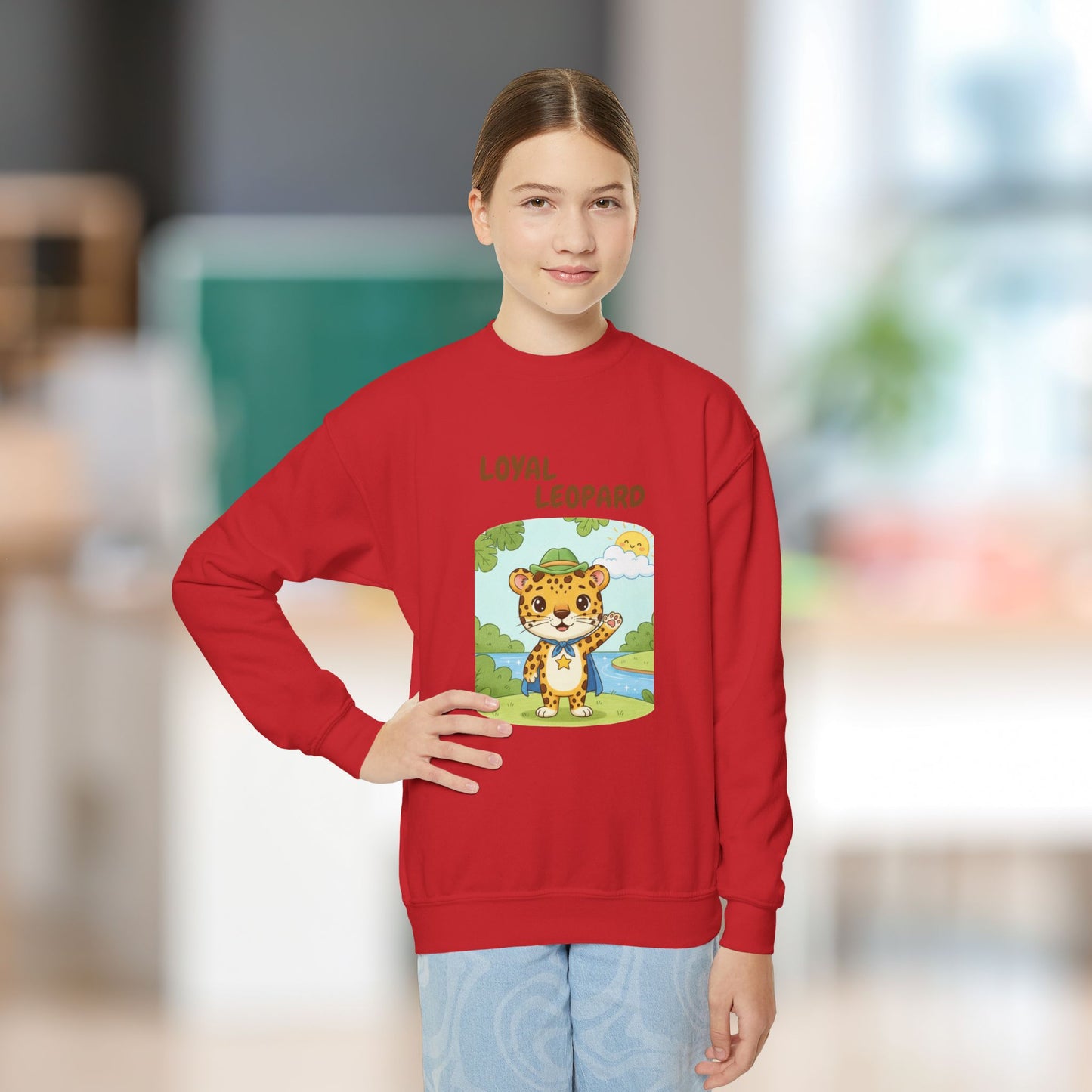 Comfy Kids Sweatshirt - Loyal Leopard