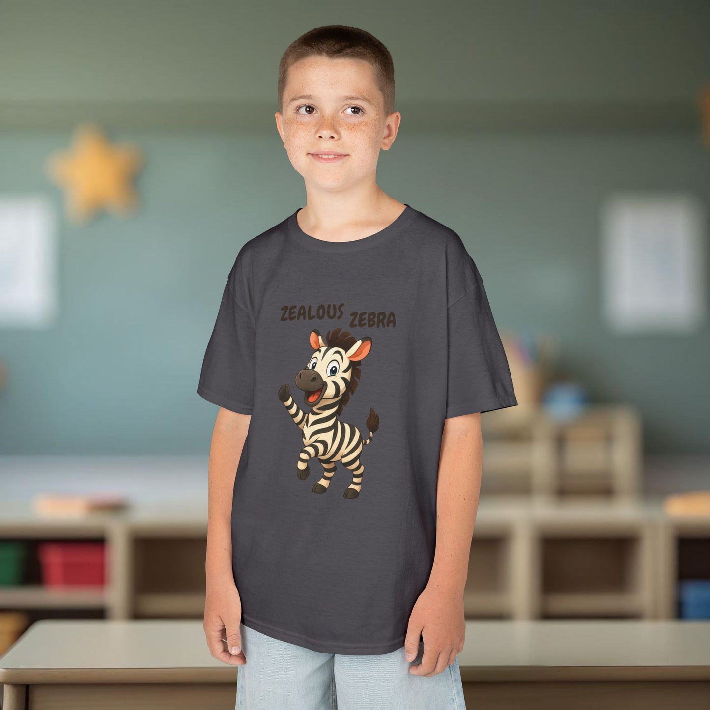 Comfy Kids Tee - Zealous Zebra