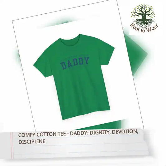 Comfy Cotton Tee - Daddy: Dignity, Devotion, Discipline by@Outfy