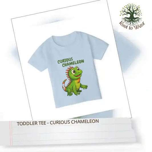 Toddler Tee - Curious Chameleon by@Outfy