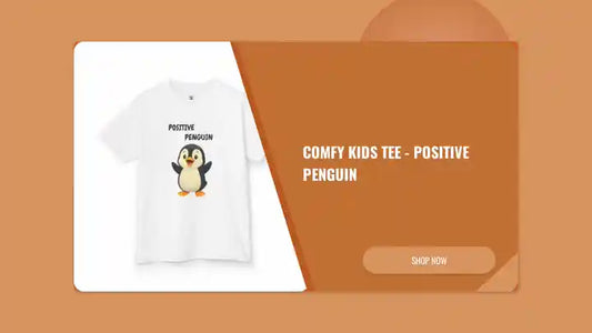 Comfy Kids Tee - Positive Penguin by@Outfy