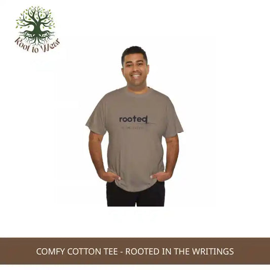 Comfy Cotton Tee - Rooted in the Writings by@Outfy