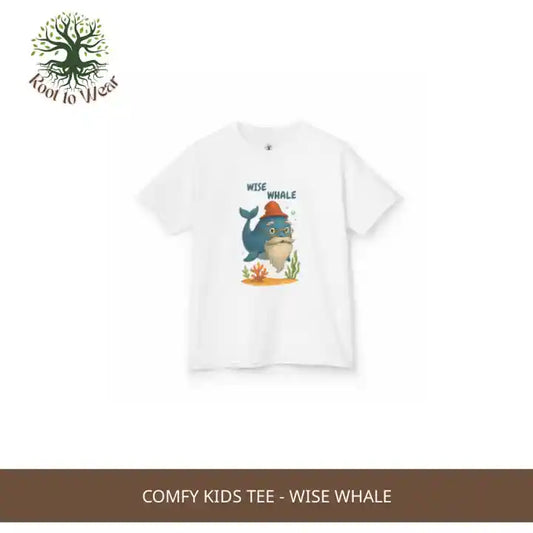 Comfy Kids Tee - Wise Whale by@Outfy