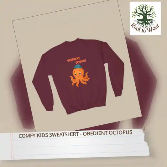 Comfy Kids Sweatshirt - Obedient Octopus by@Outfy