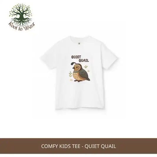 Comfy Kids Tee - Quiet Quail by@Outfy
