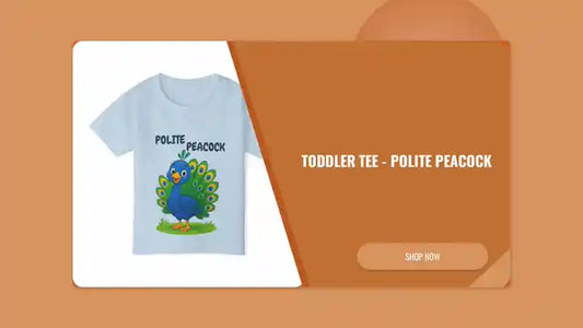 Toddler Tee - Polite Peacock by@Outfy
