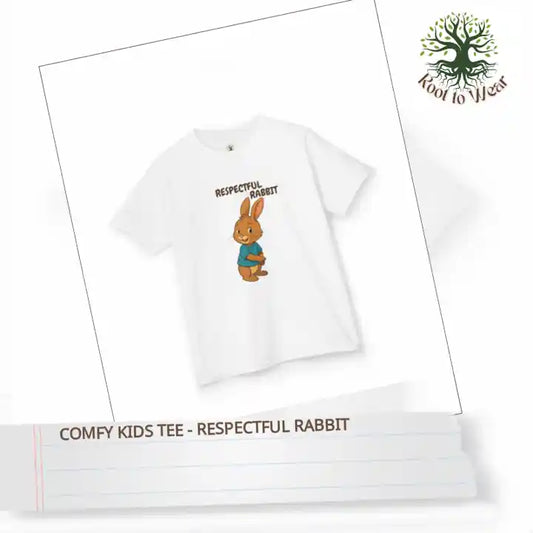 Comfy Kids Tee - Respectful Rabbit by@Outfy