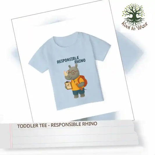 Toddler Tee - Responsible Rhino by@Outfy