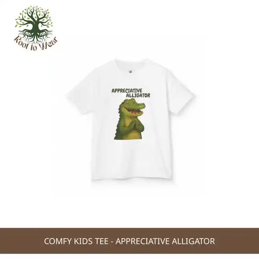 Comfy Kids Tee - Appreciative Alligator by@Outfy