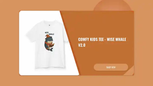 Comfy Kids Tee - Wise Whale v2.0 by@Outfy