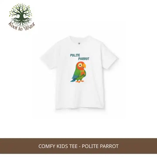 Comfy Kids Tee - Polite Parrot by@Outfy