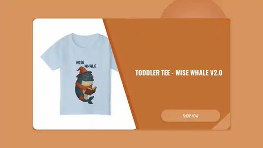 Toddler Tee - Wise Whale v2.0 by@Outfy