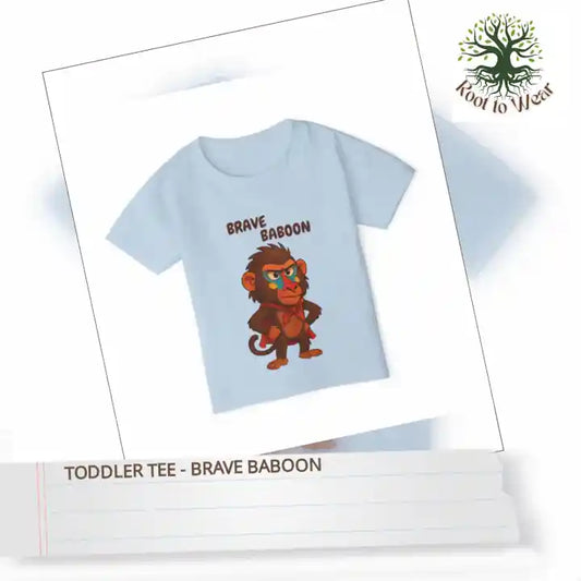 Toddler Tee - Brave Baboon by@Outfy