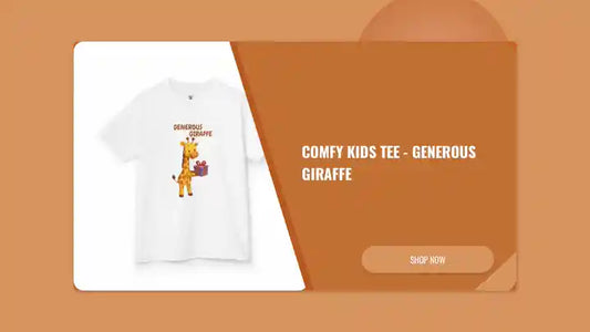 Comfy Kids Tee - Generous Giraffe by@Outfy