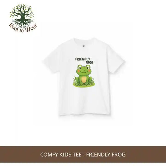 Comfy Kids Tee - Friendly Frog by@Outfy