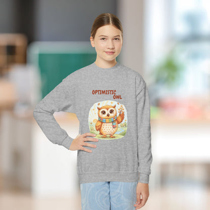 Comfy Kids Sweatshirt - Optimistic Owl