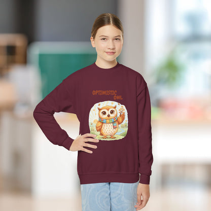 Comfy Kids Sweatshirt - Optimistic Owl