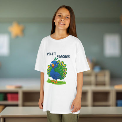 Comfy Kids Tee - Polite Peacock