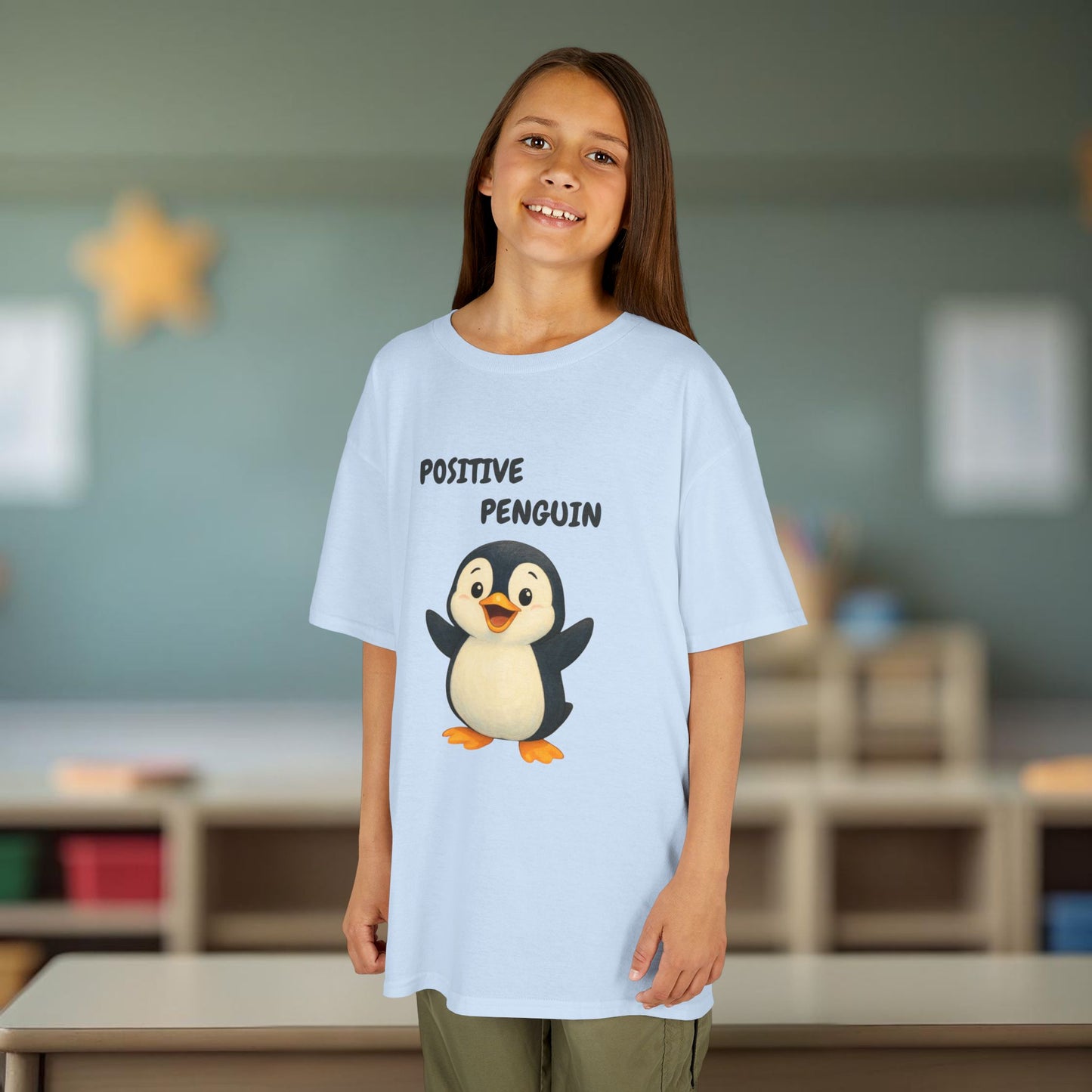 Comfy Kids Tee - Positive Penguin