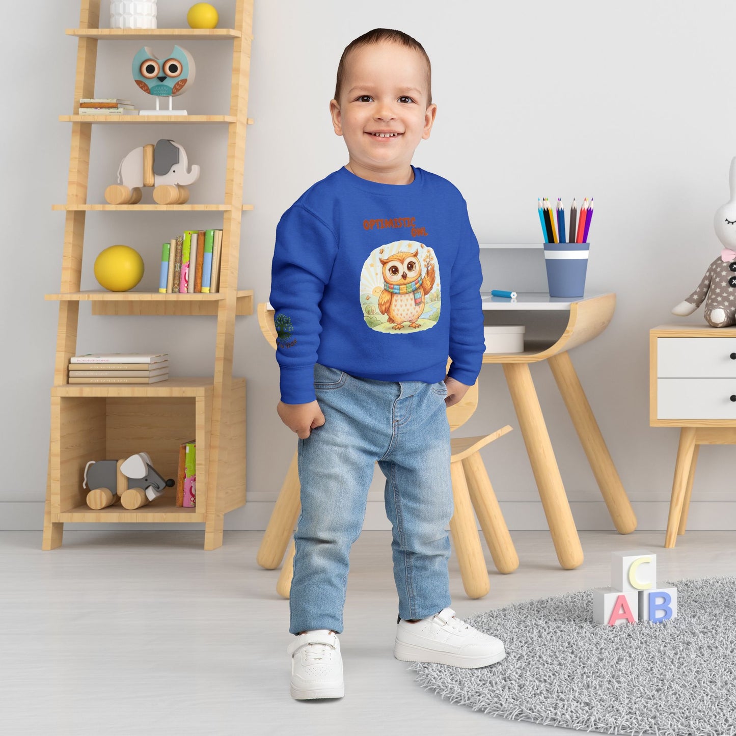 Toddler Sweatshirt - Optimistic Owl