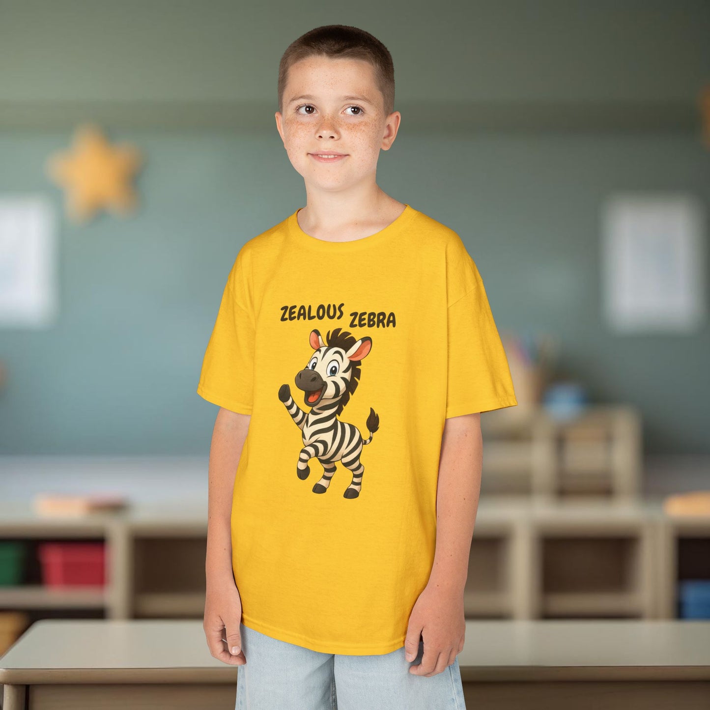 Comfy Kids Tee - Zealous Zebra