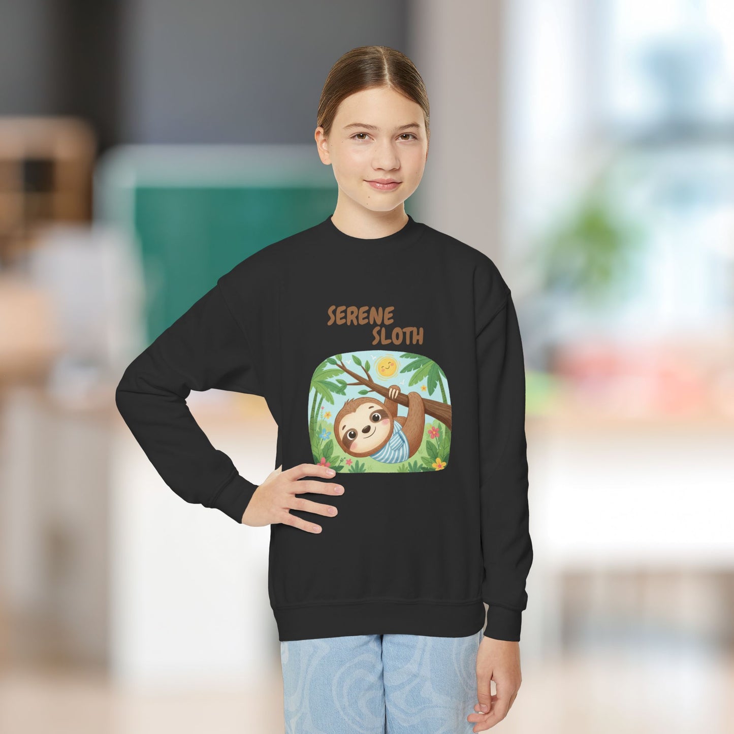 Comfy Kids Sweatshirt - Serene Sloth