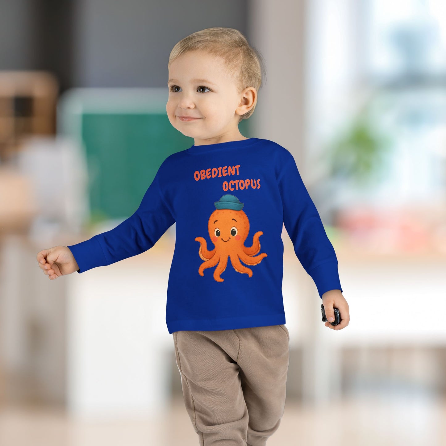Toddler Long Sleeve Tee - Obedient Octopus