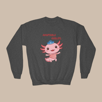 Comfy Kids Sweatshirt - Adaptable Axolotl