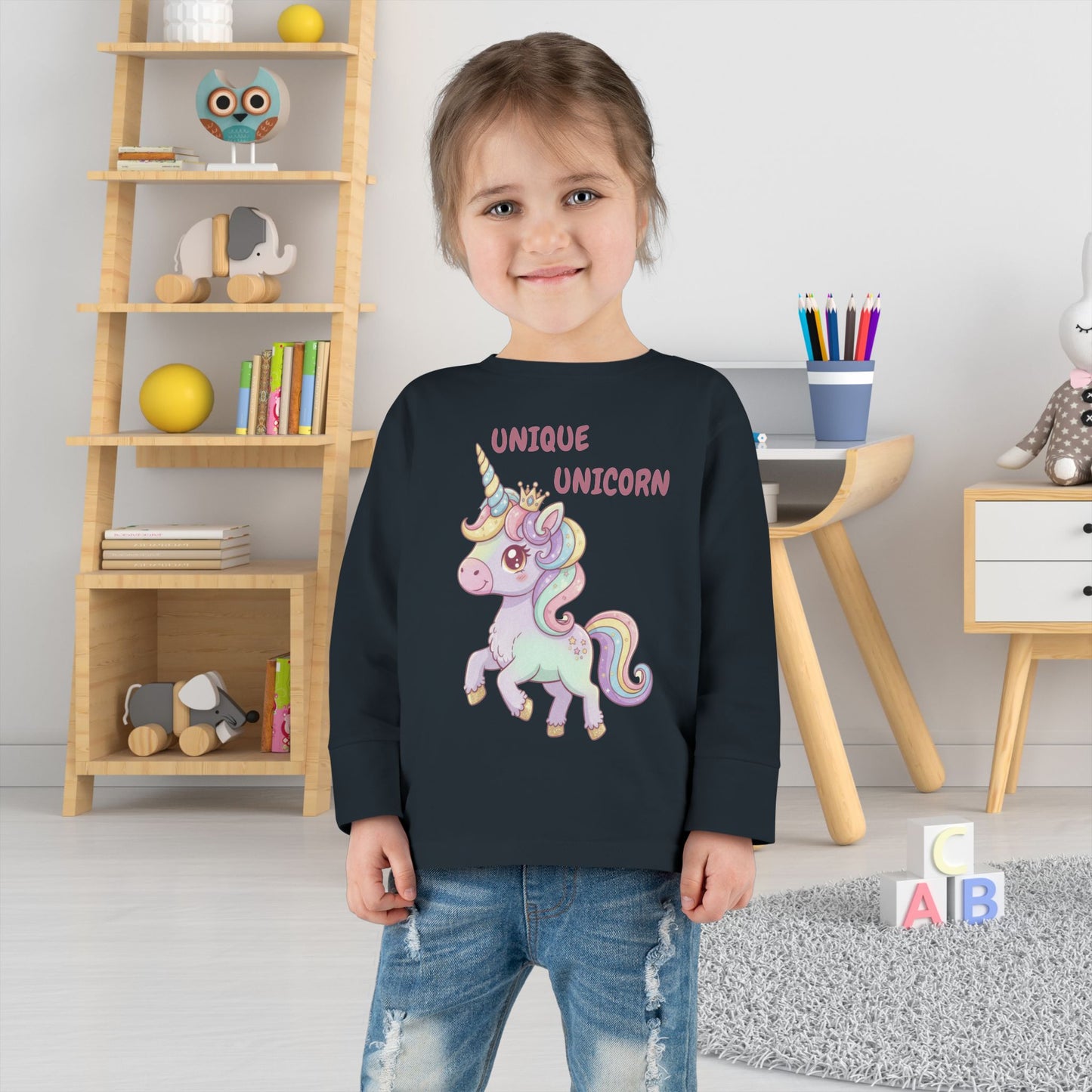 Toddler Long Sleeve Tee - Unique Unicorn