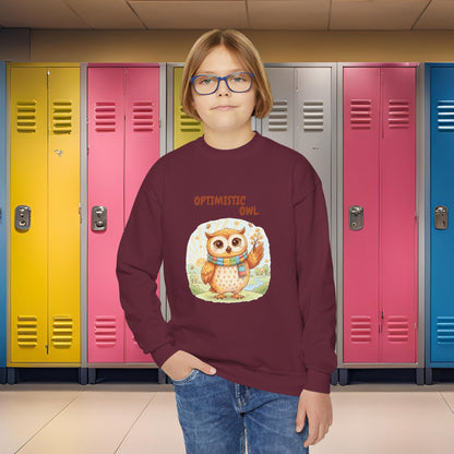 Comfy Kids Sweatshirt - Optimistic Owl
