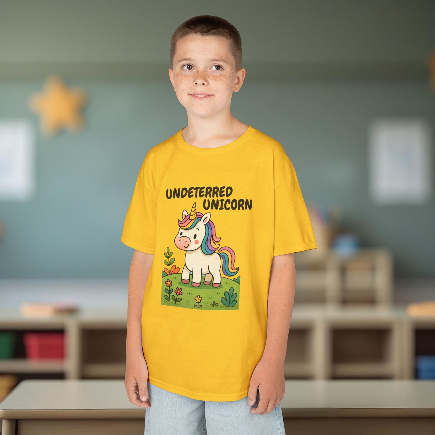 Comfy Kids Tee - Undeterred Unicorn