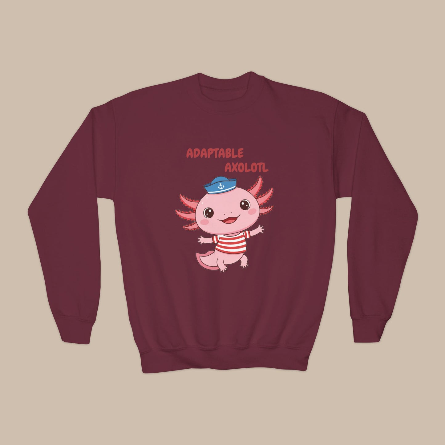 Comfy Kids Sweatshirt - Adaptable Axolotl