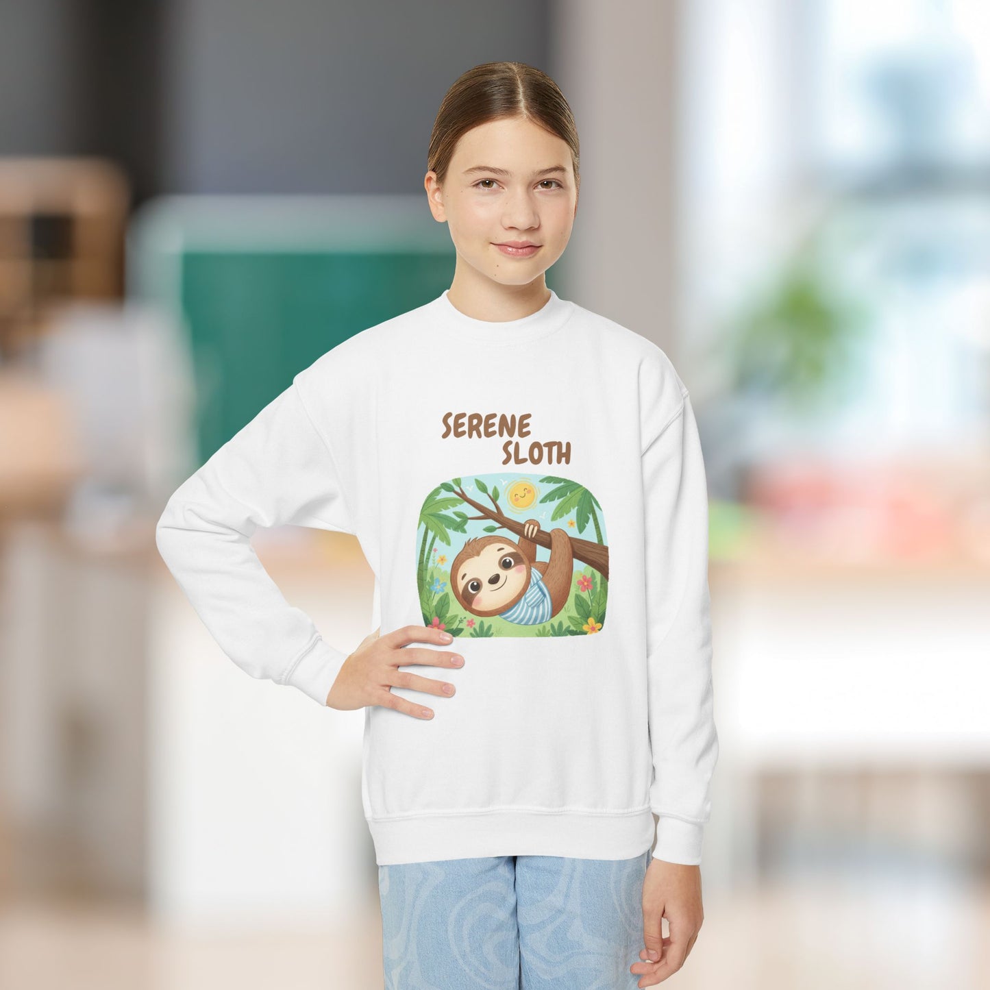 Comfy Kids Sweatshirt - Serene Sloth