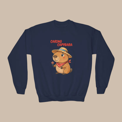 Comfy Kids Sweatshirt - Caring Capybara