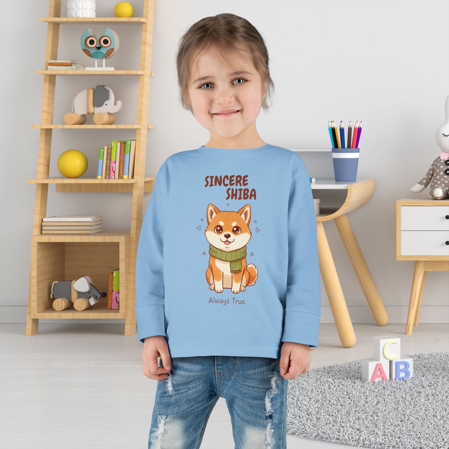Toddler Long Sleeve Tee - Sincere Shiba - Always True