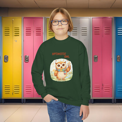 Comfy Kids Sweatshirt - Optimistic Owl
