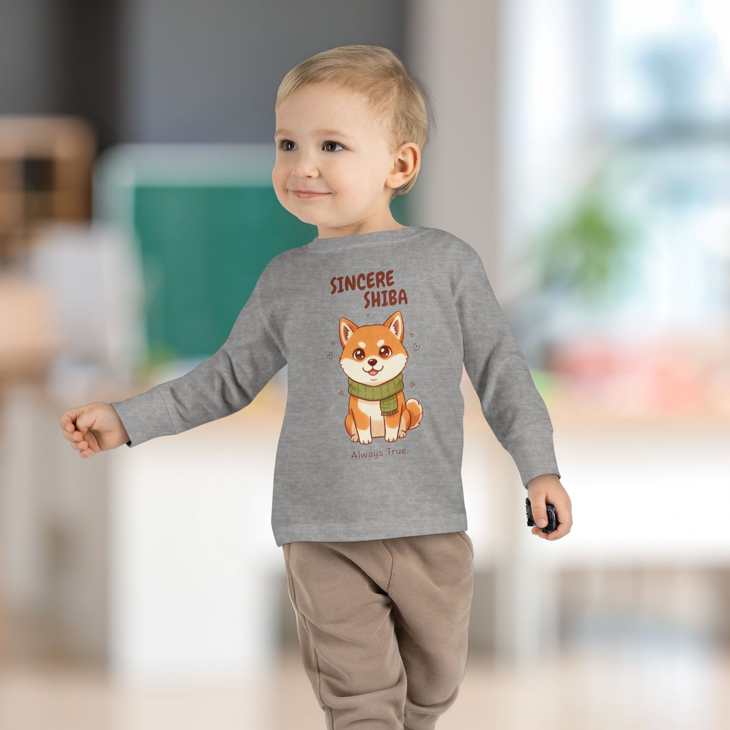 Toddler Long Sleeve Tee - Sincere Shiba - Always True