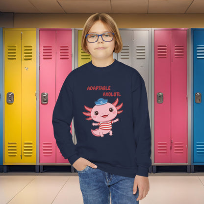 Comfy Kids Sweatshirt - Adaptable Axolotl