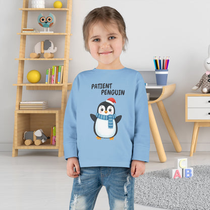 Toddler Long Sleeve Tee - Patient Penguin