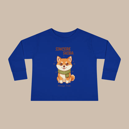 Toddler Long Sleeve Tee - Sincere Shiba - Always True