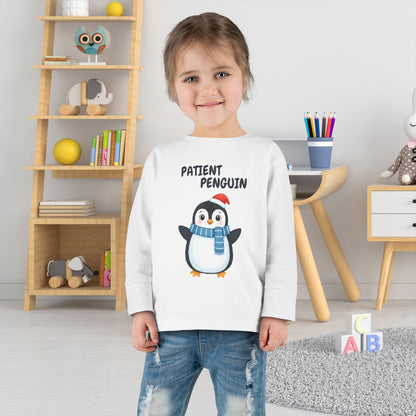 Toddler Long Sleeve Tee - Patient Penguin