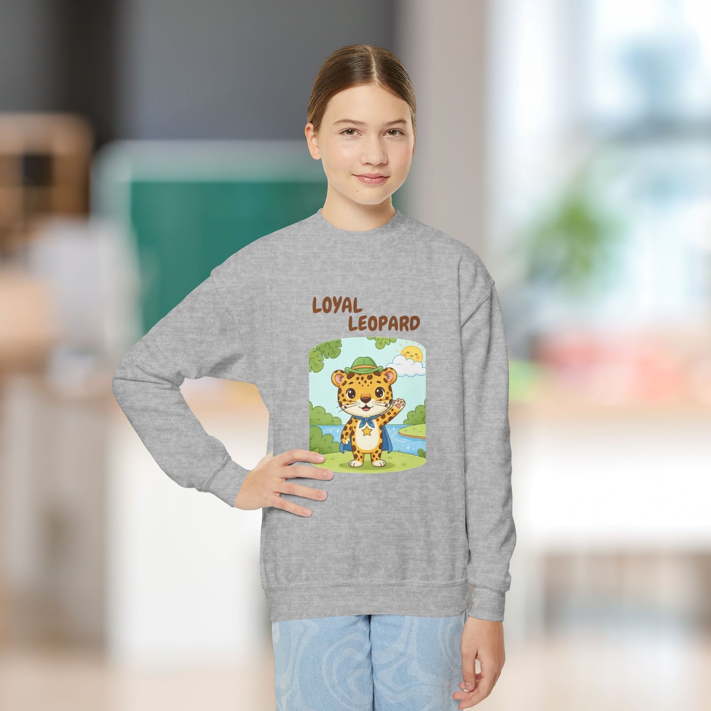 Comfy Kids Sweatshirt - Loyal Leopard