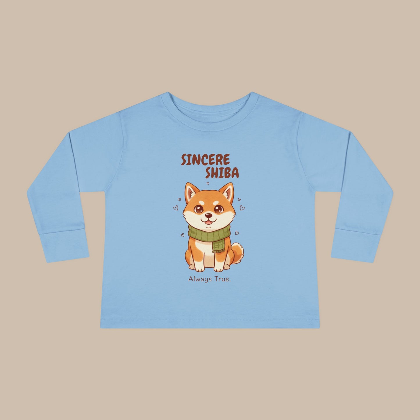 Toddler Long Sleeve Tee - Sincere Shiba - Always True