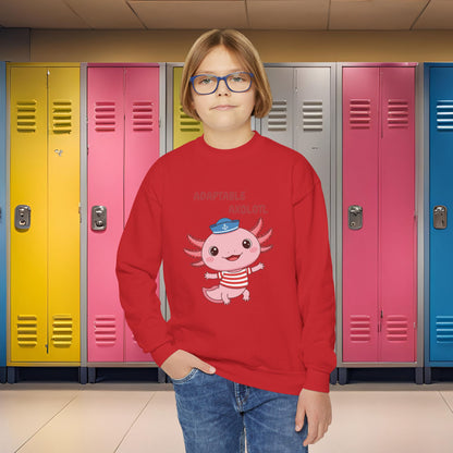 Comfy Kids Sweatshirt - Adaptable Axolotl