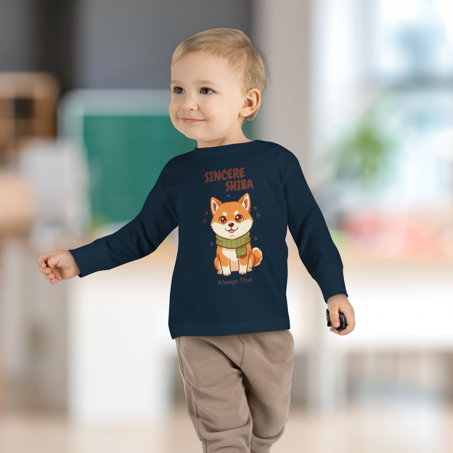 Toddler Long Sleeve Tee - Sincere Shiba - Always True