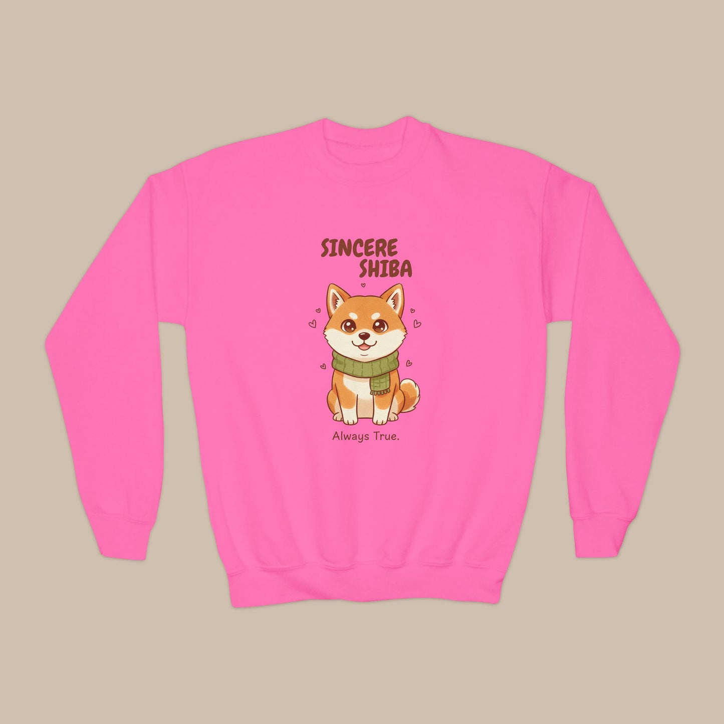 Comfy Kids Sweatshirt - Sincere Shiba - Always True