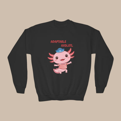 Comfy Kids Sweatshirt - Adaptable Axolotl