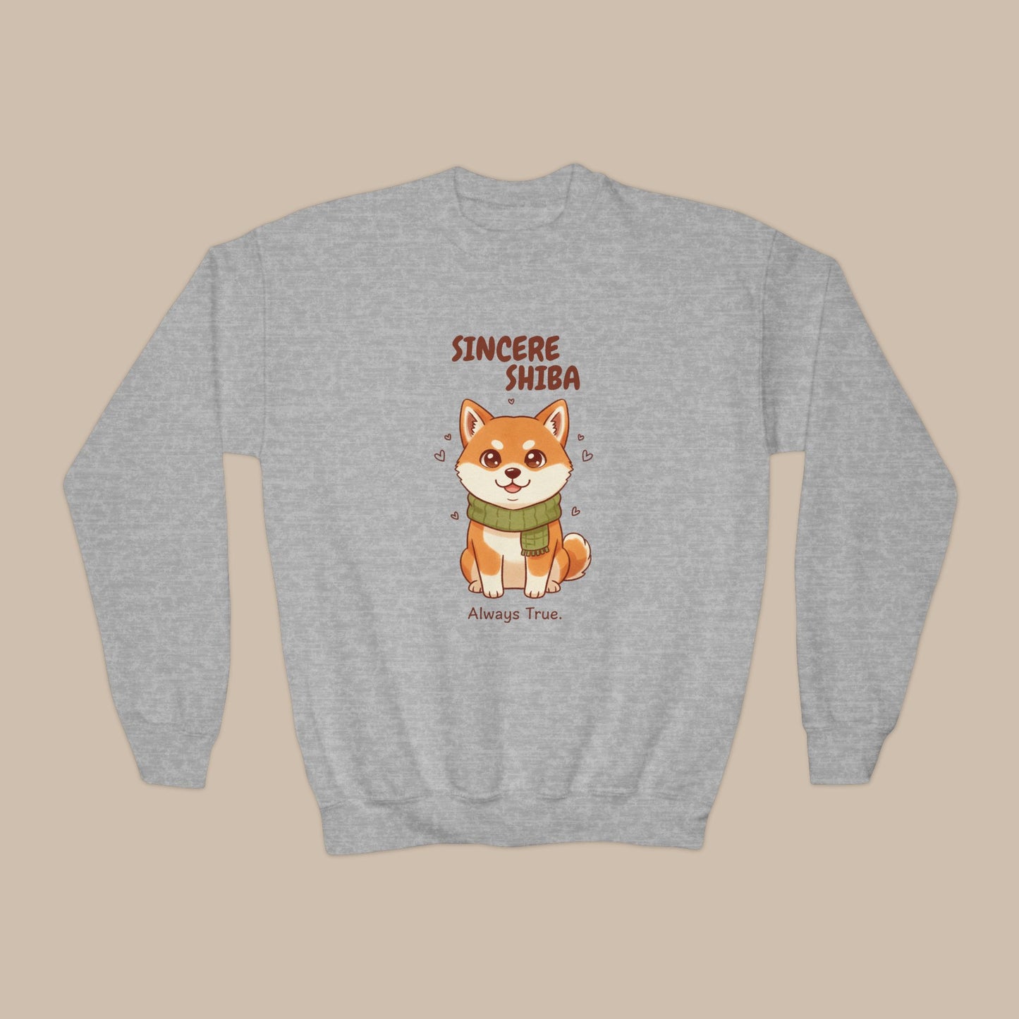 Comfy Kids Sweatshirt - Sincere Shiba - Always True